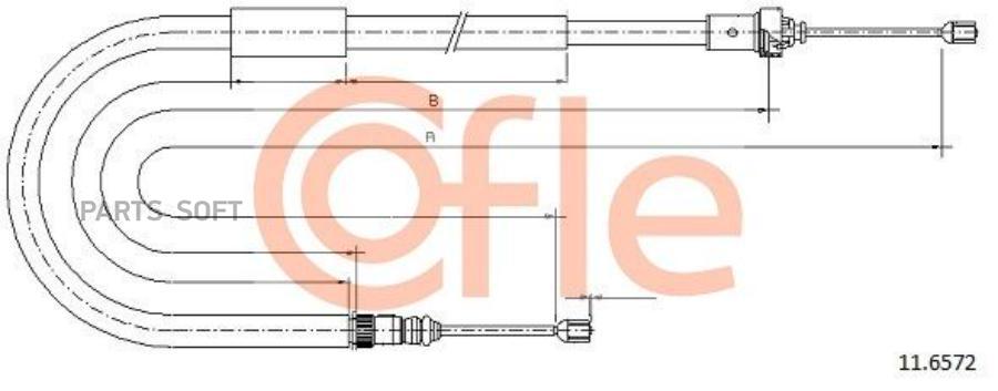 

Cofle 92.11.6572 Трос Стояночного Тормоза