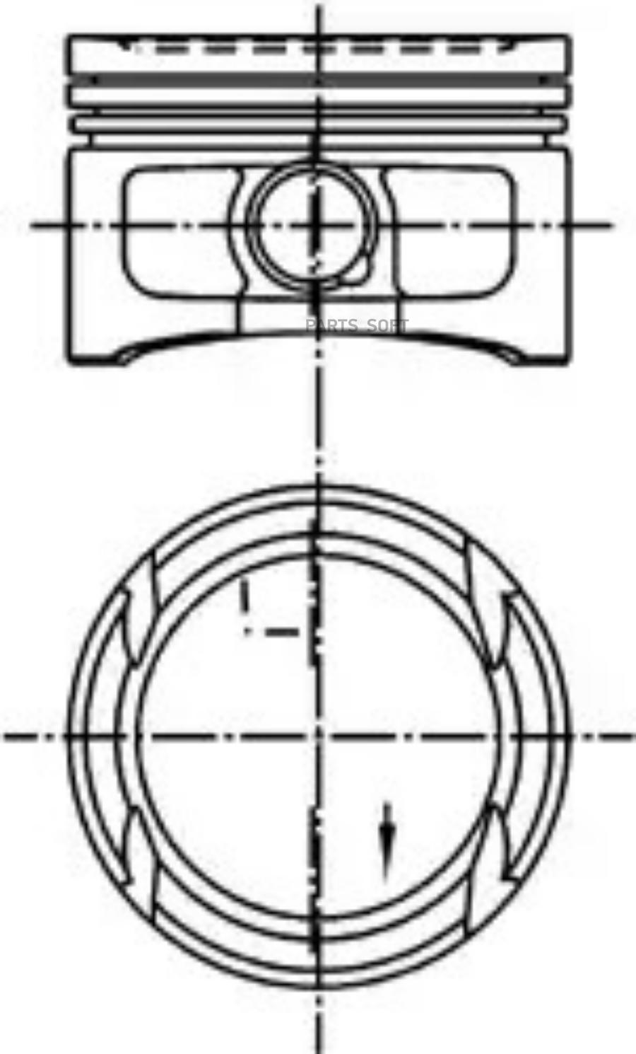 

Поршень dm.76.50x1.2x1.5x2.5 STD Цена за 1 шт 99562600