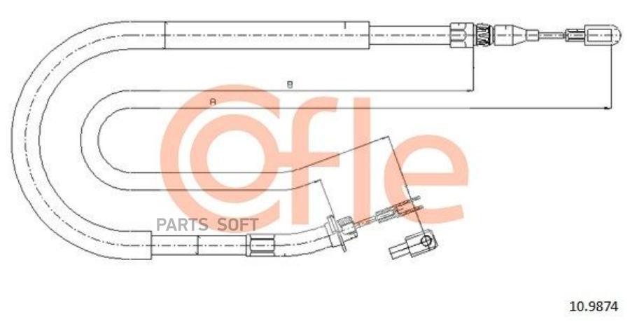 

Cofle 92.10.9874 Трос Стояночного Тормоза