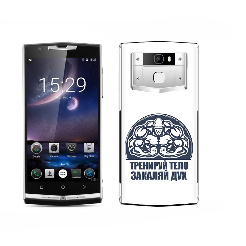 

Чехол MyPads Tocco для Oukitel K15 Plus бодибилдинг закаляй дух, Прозрачный, Tocco