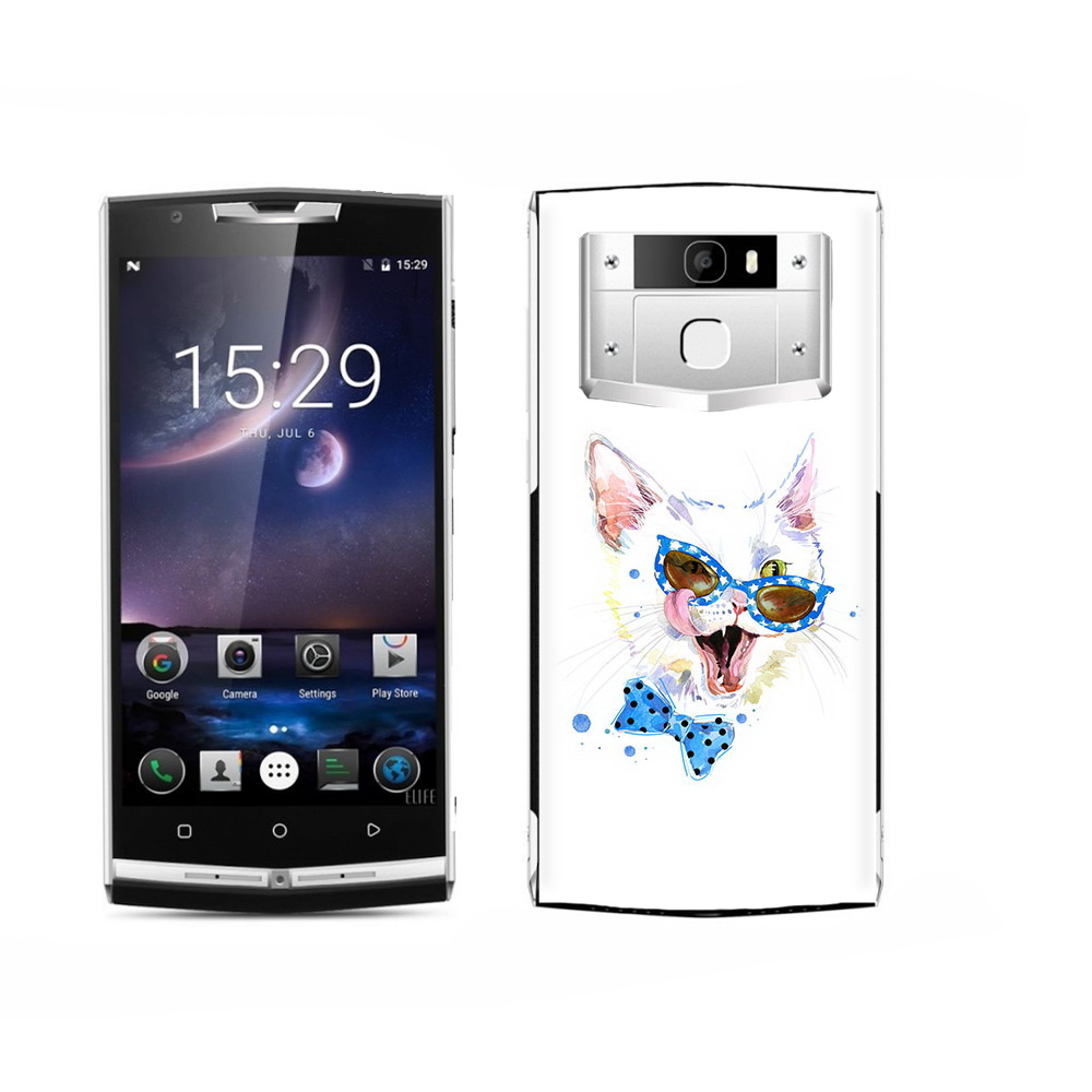 

Чехол MyPads Tocco для Oukitel K15 Plus белый кот, Прозрачный, Tocco