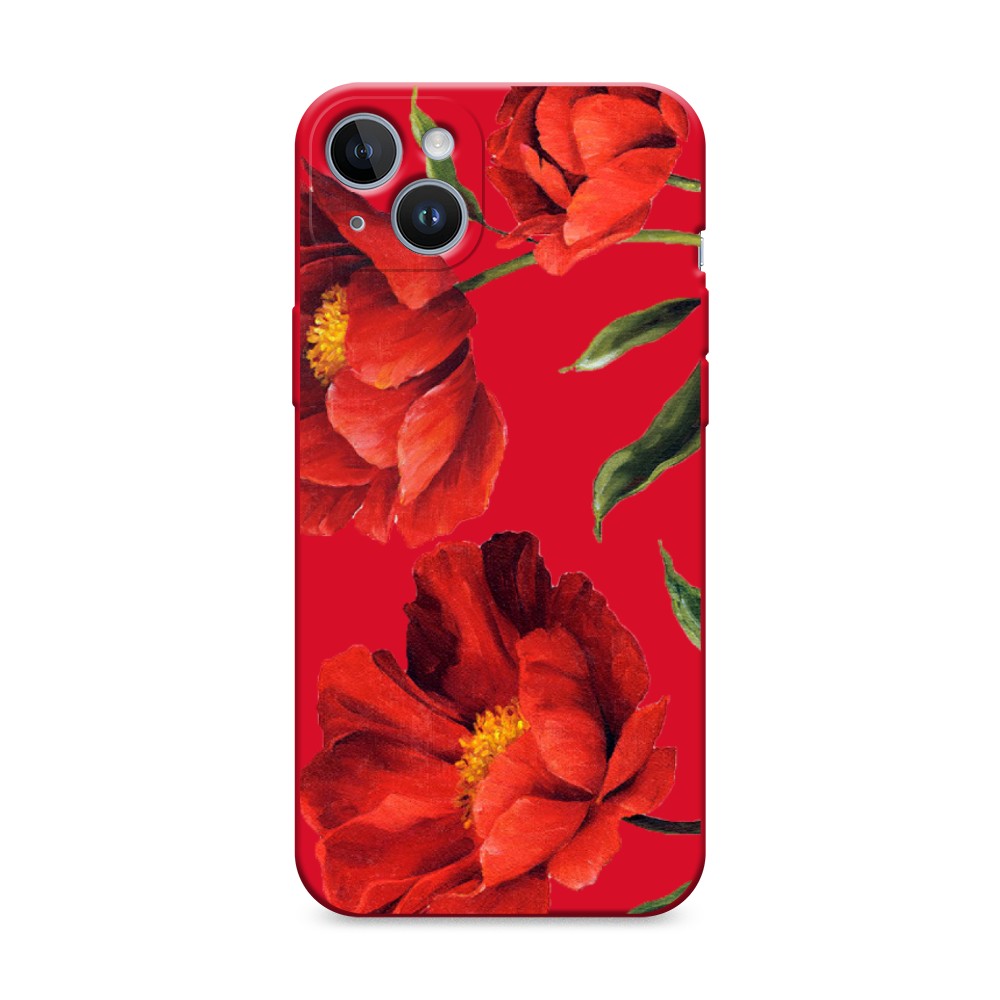 

Чехол Awog на Apple 14 Pro Max "Красные маки", Красный, 15353-1