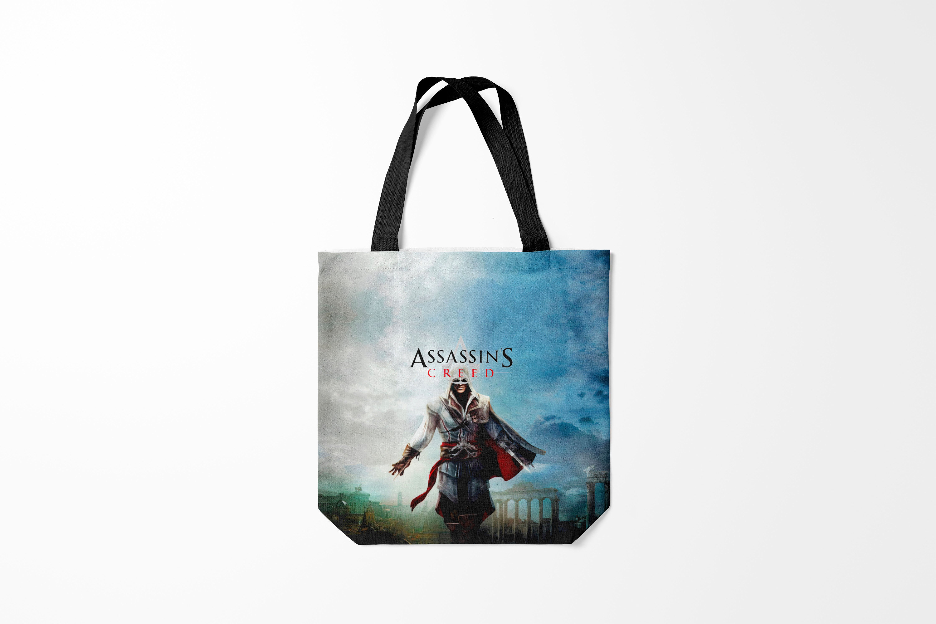

Сумка шoппер унисекс Burnettie ASSASSINS CREED, голубой; серый, ASSASSINS CREED