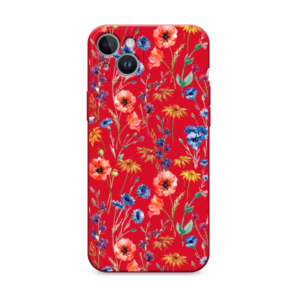 

Чехол Awog 15353-1 для Apple 14 Pro Max "Маки и васильки фон", 15353-1
