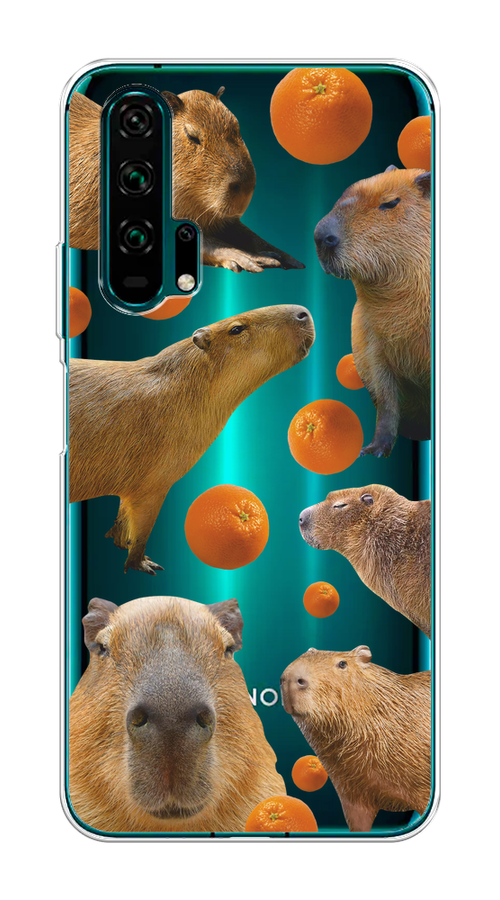 

Чехол на Honor 20 Pro "Капибара и апельсины", Бежевый;оранжевый, 69350-1