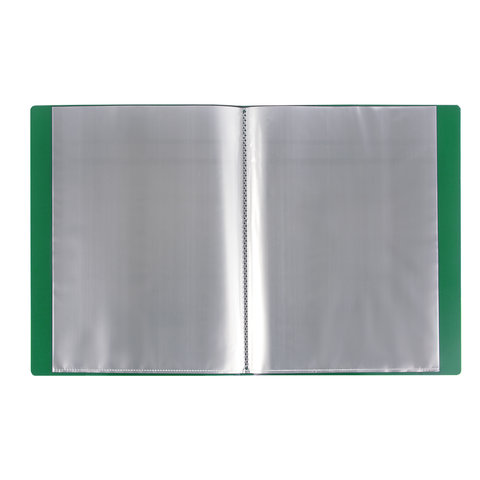 Папка файловая 40 вкладышей Brauberg Стандарт (А4, пластик, 700мкм) зеленая (221601), 30шт