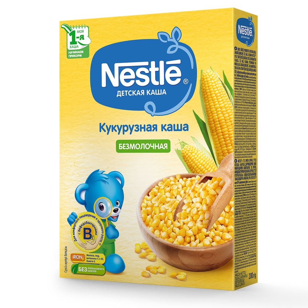 фото Каша безмолочная nestle кукурузная с 5 мес. 200 г