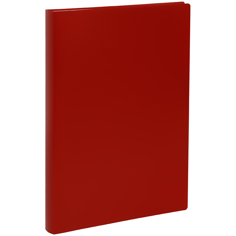 Папка файловая 80 вкладышей Стамм (А4, 30мм, 600мкм, пластик) красная (ММ-32269), 24шт.