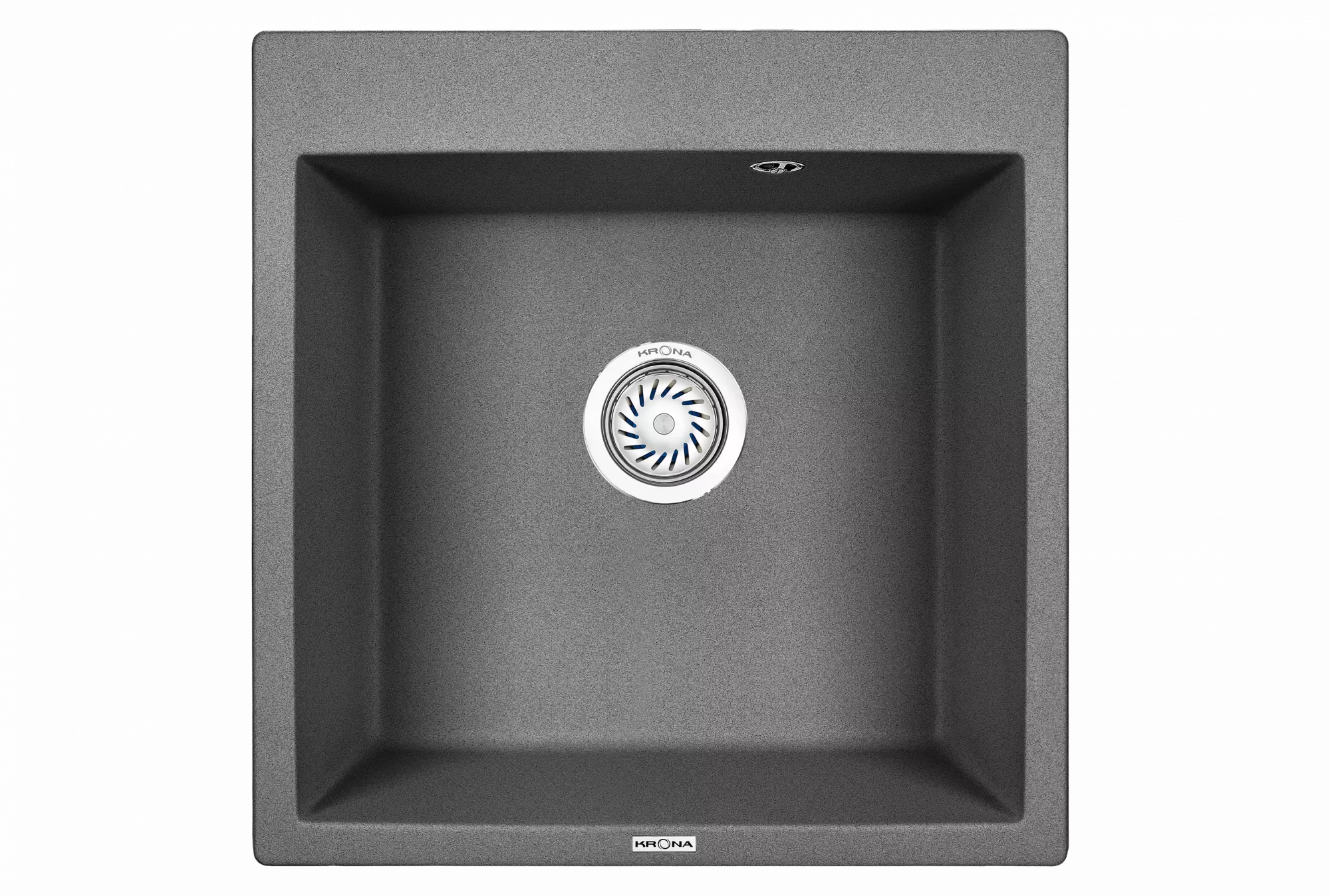 

Мойка для кухни кварцевая Krona QUADRAT W510-520 графитовый, Серый, QUADRAT W510-520