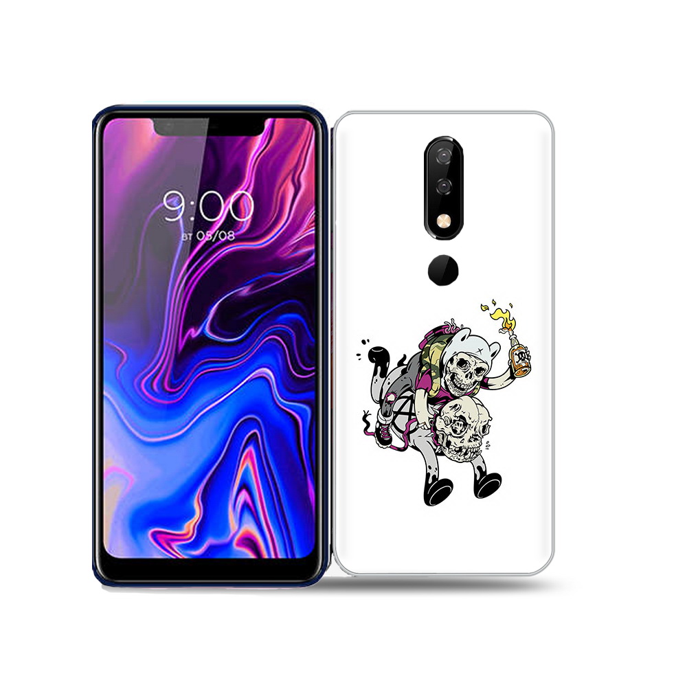 

Чехол MyPads Tocco для BQ 5732L время приключений скелеты, Прозрачный, Tocco