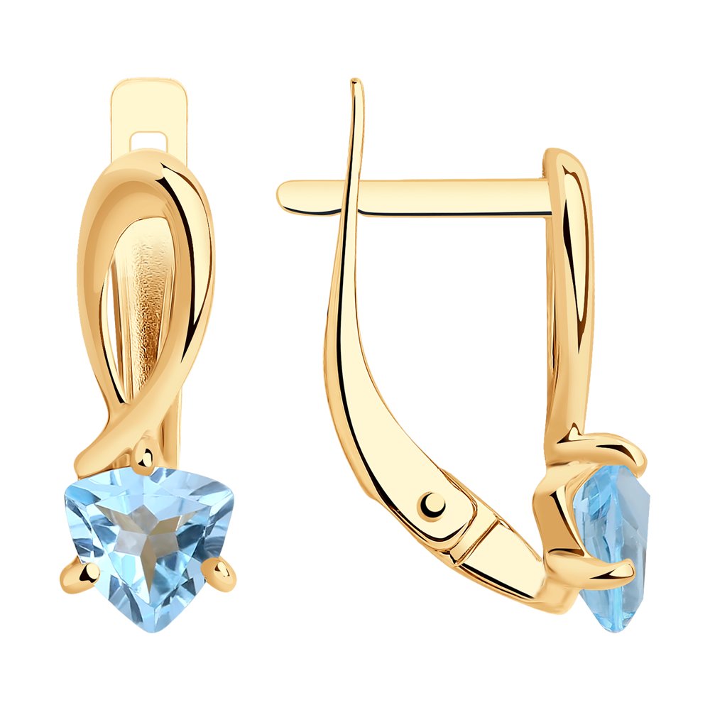 

Серьги из красного золота SOKOLOV 727465, топаз, 727465