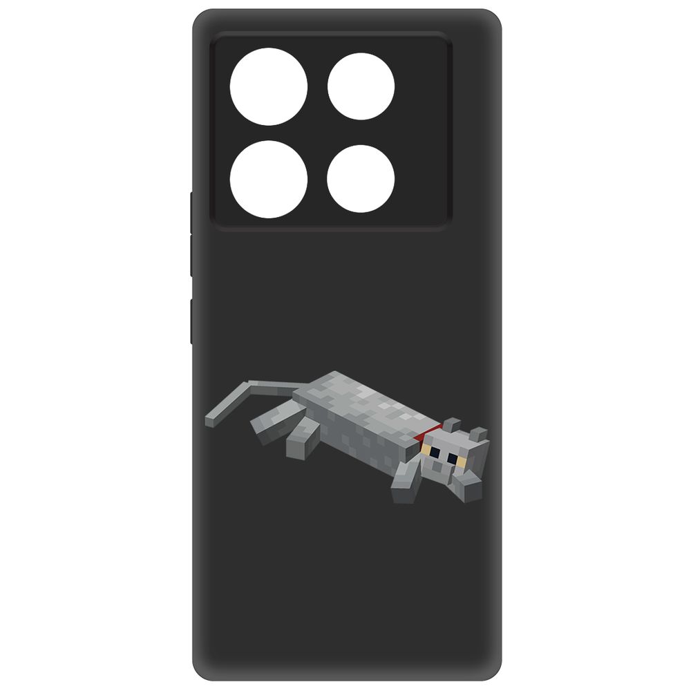 

Чехол-накладка Krutoff Soft Case Minecraft-Кошка для INFINIX Note 40 Pro 5G черный