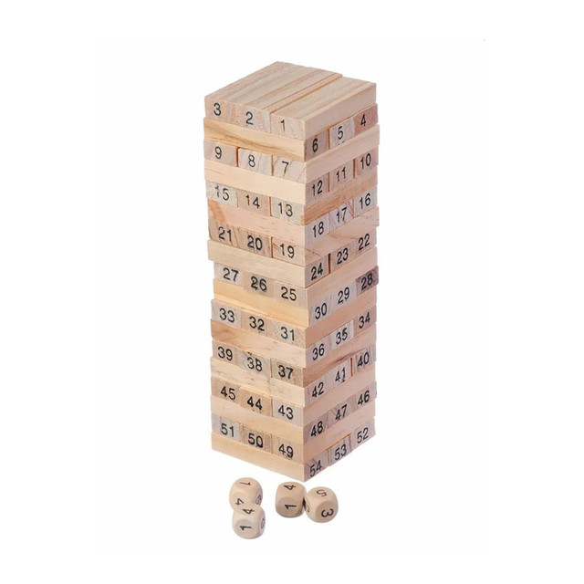 фото Настольная игра падающая башня jenga54a nobrand