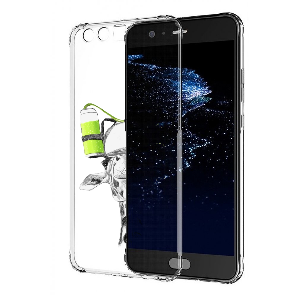 

Чехол бампер MyPads Жираф для Huawei P10 Plus противоударный, Прозрачный, Tocco