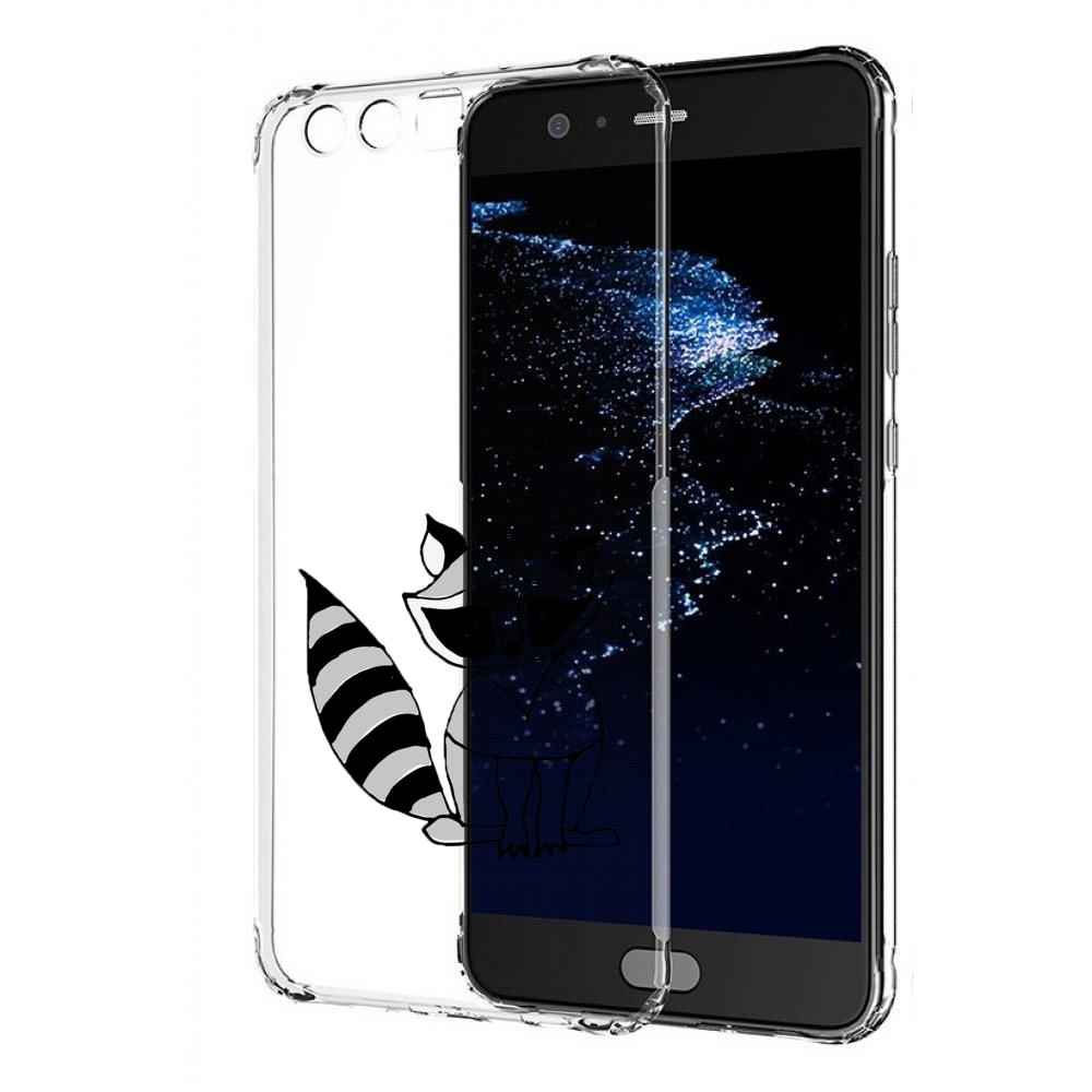 

Чехол бампер MyPads Енотик для Huawei P10 Plus противоударный, Прозрачный, Tocco