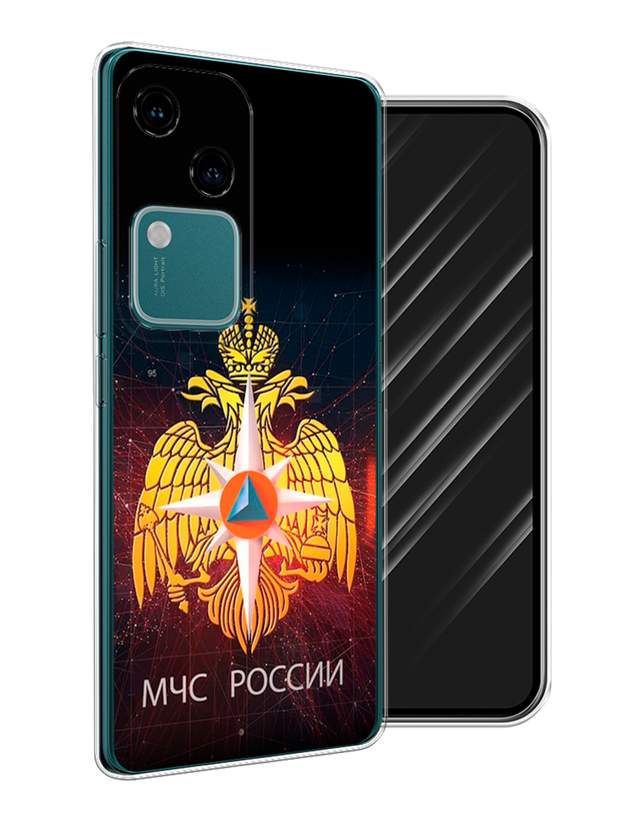 

Чехол Awog на Vivo V30/S18 "МЧС России", Черный;желтый;красный, 2610150-1