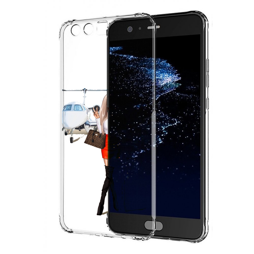 

Чехол бампер MyPads Деловая-девушка женский для Huawei P10 Plus, Прозрачный, Tocco