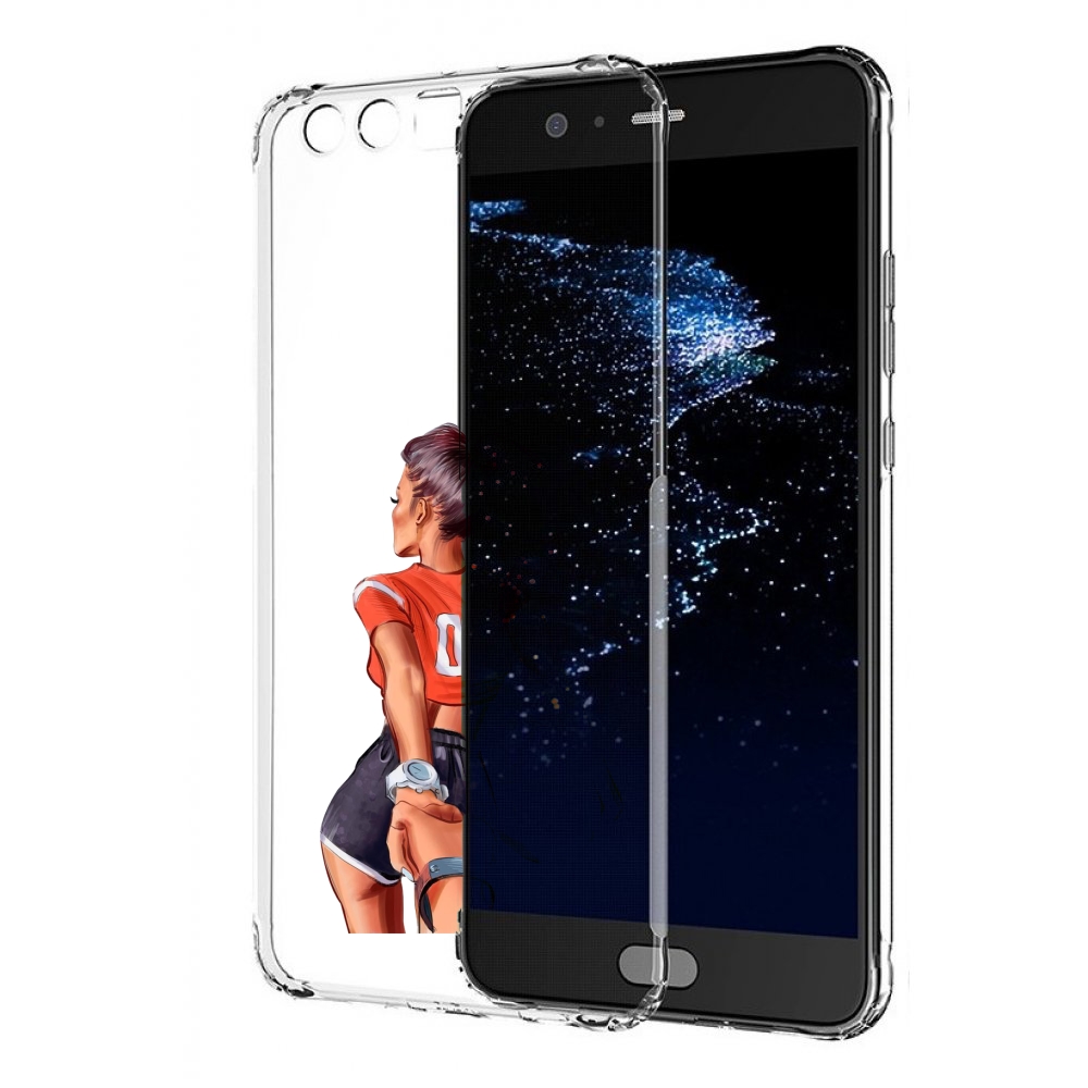 

Чехол бампер MyPads Девушка-футболистка женский для Huawei P10 P, Прозрачный, Tocco