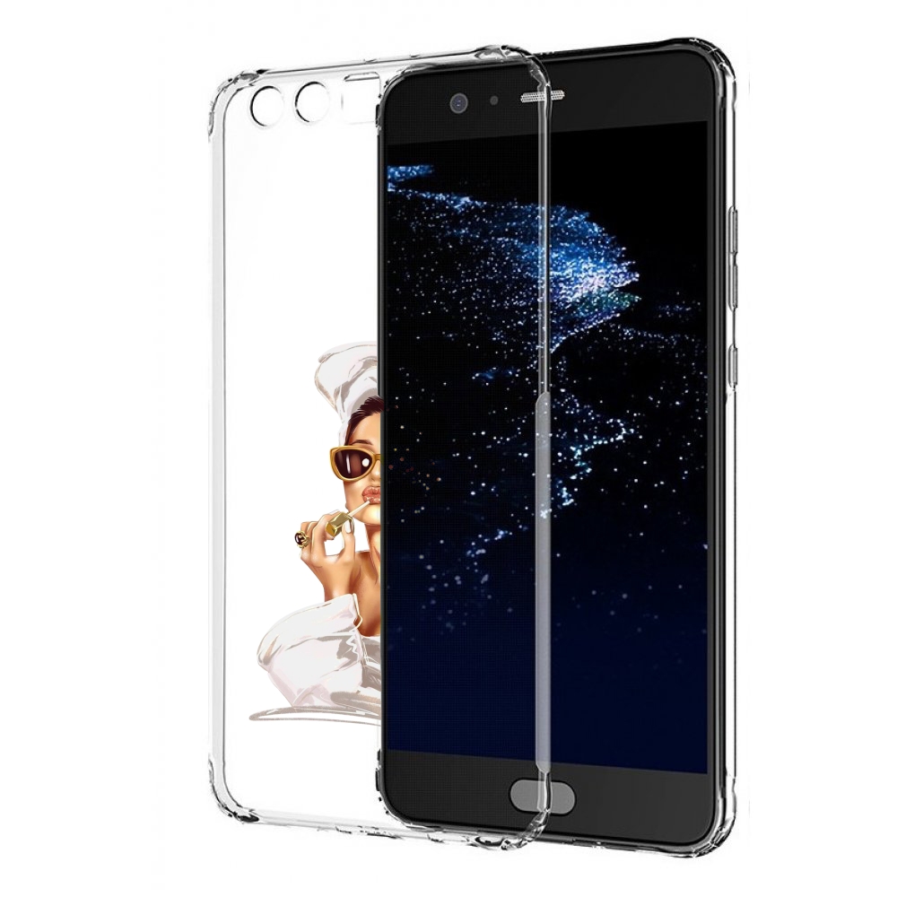 

Чехол бампер MyPads Девушка-утром женский для Huawei P10 Plus пр, Прозрачный, Tocco