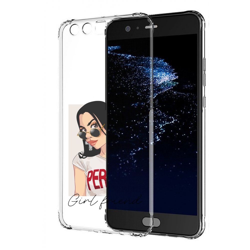 

Чехол бампер MyPads Девушка-с-сережками женский для Huawei P10 P, Прозрачный, Tocco