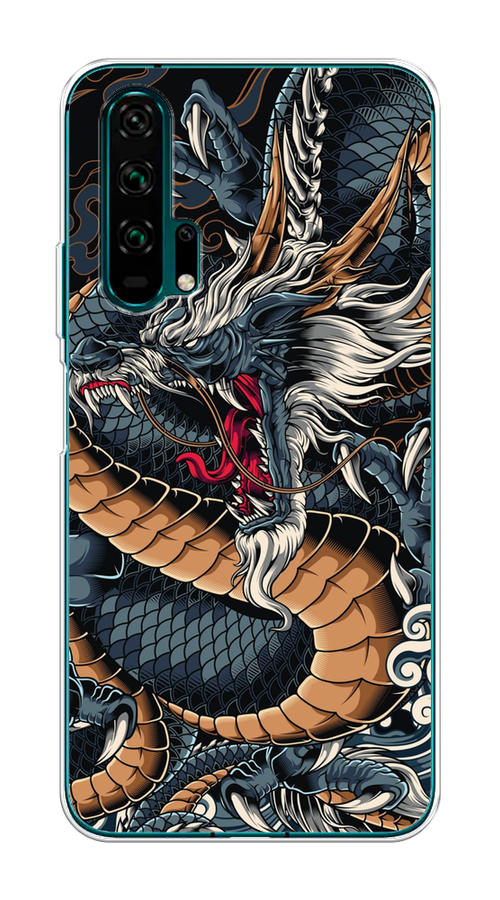 

Чехол на Honor 20 Pro "Japanese Dragon", Коричневый;черный;синий, 69350-1