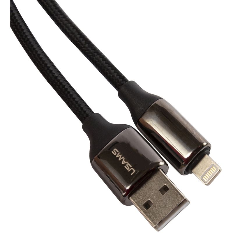 фото Кабель usams u78 usb to apple lightning 1.2m led дисплей black