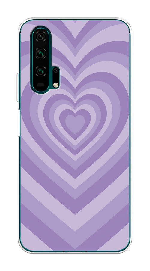 

Чехол на Honor 20 Pro "Violet heart latte", Фиолетовый, 69350-1