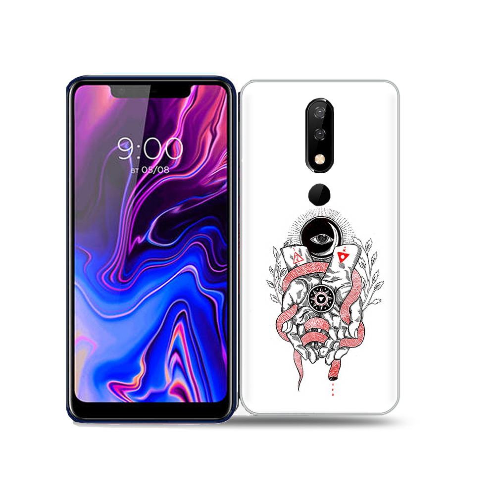

Чехол MyPads Tocco для BQ 5732L абстрация связанные руки, Прозрачный, Tocco