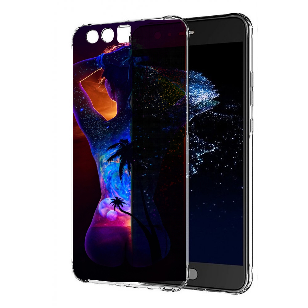 

Чехол бампер MyPads Девушка-и-пальмы женский для Huawei P10 Plus, Прозрачный, Tocco