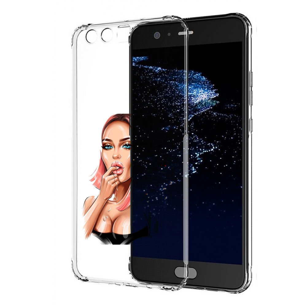 

Чехол бампер MyPads Девушка-и-мороженое женский для Huawei P10 P, Прозрачный, Tocco