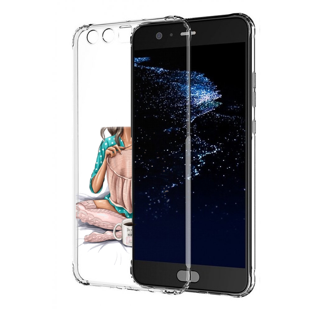 

Чехол бампер MyPads Девушка-вяжет женский для Huawei P10 Plus пр, Прозрачный, Tocco
