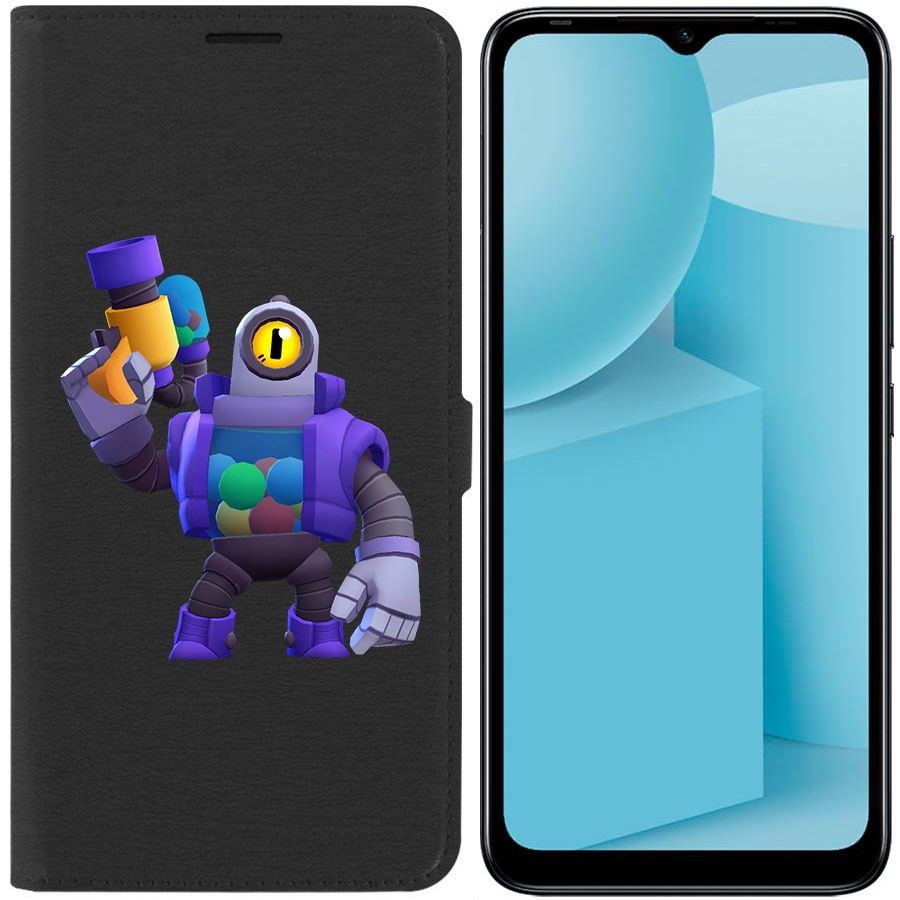 

Чехол-книжка Eco для Infinix Hot 12i Brawl Stars-Рико (черный)