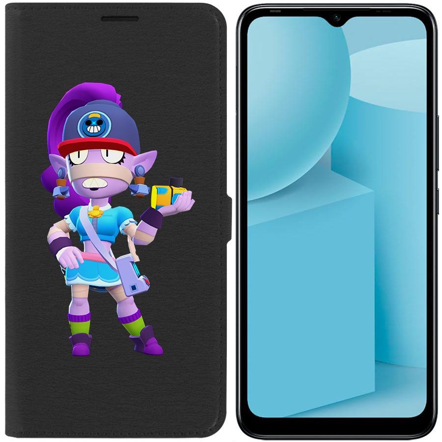 

Чехол-книжка Eco для Infinix Hot 12i Brawl Stars-Суперфанатка Эмз (черный)