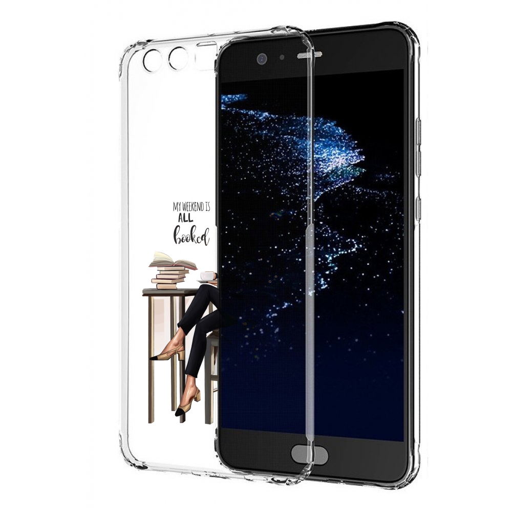 

Чехол бампер MyPads Девушка-в-кофейне для Huawei P10 Plus против, Прозрачный, Tocco
