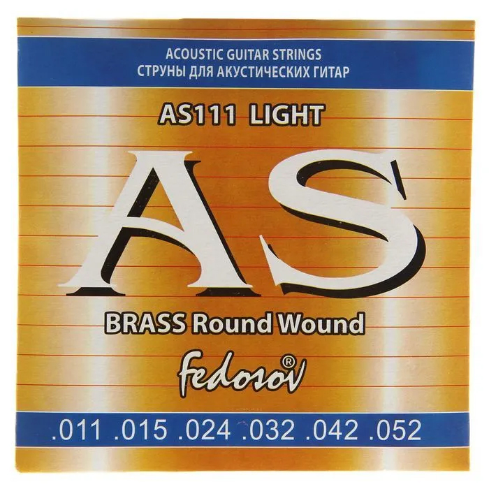 

Струны BRASS Round Wound Light ( .011-.052 6 стр. латунная навивка на граненом керне)