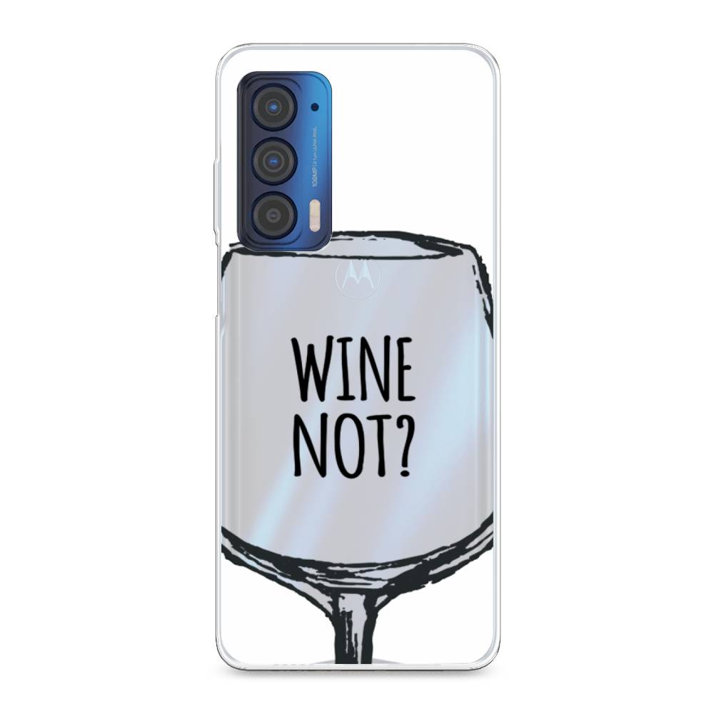 

Чехол на Motorola Edge (2021) "Wine not white", Белый, 242950-6