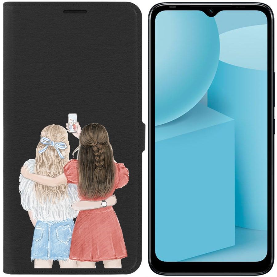 

Чехол-книжка Eco для Infinix Hot 12i Лучшие подруги (черный)