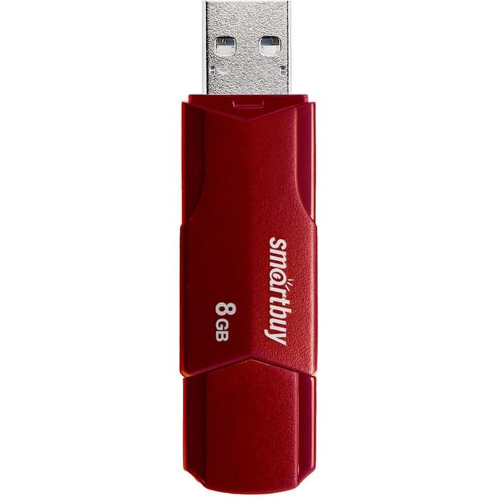 

Флешка Smartbuy 8GBCLU-BG, 8 Гб, USB2.0, чт до 25 Мб/с, зап до 15 Мб/с, Dark-Red