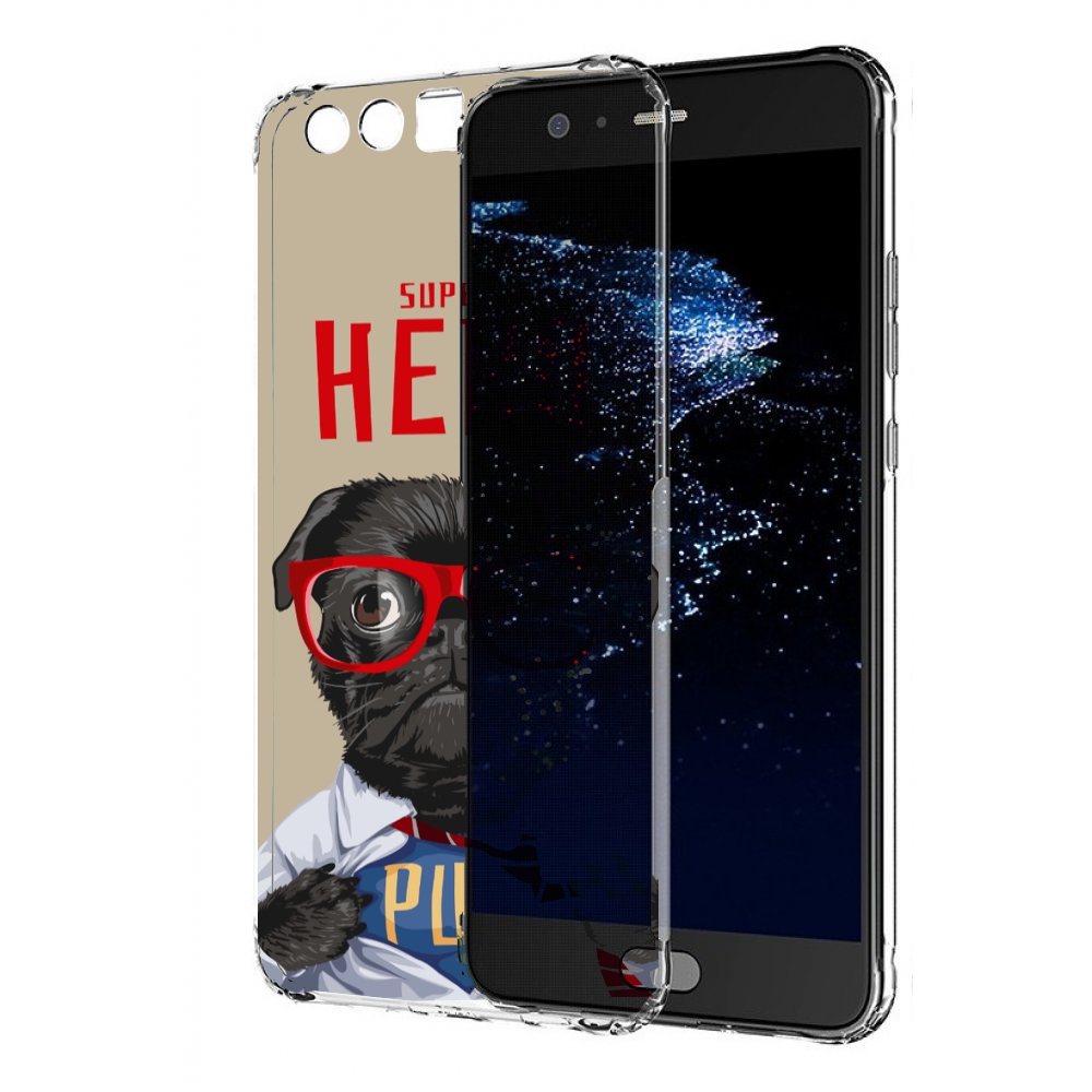 Чехол бампер MyPads Герой-PUG для Huawei P10 Plus противоударный