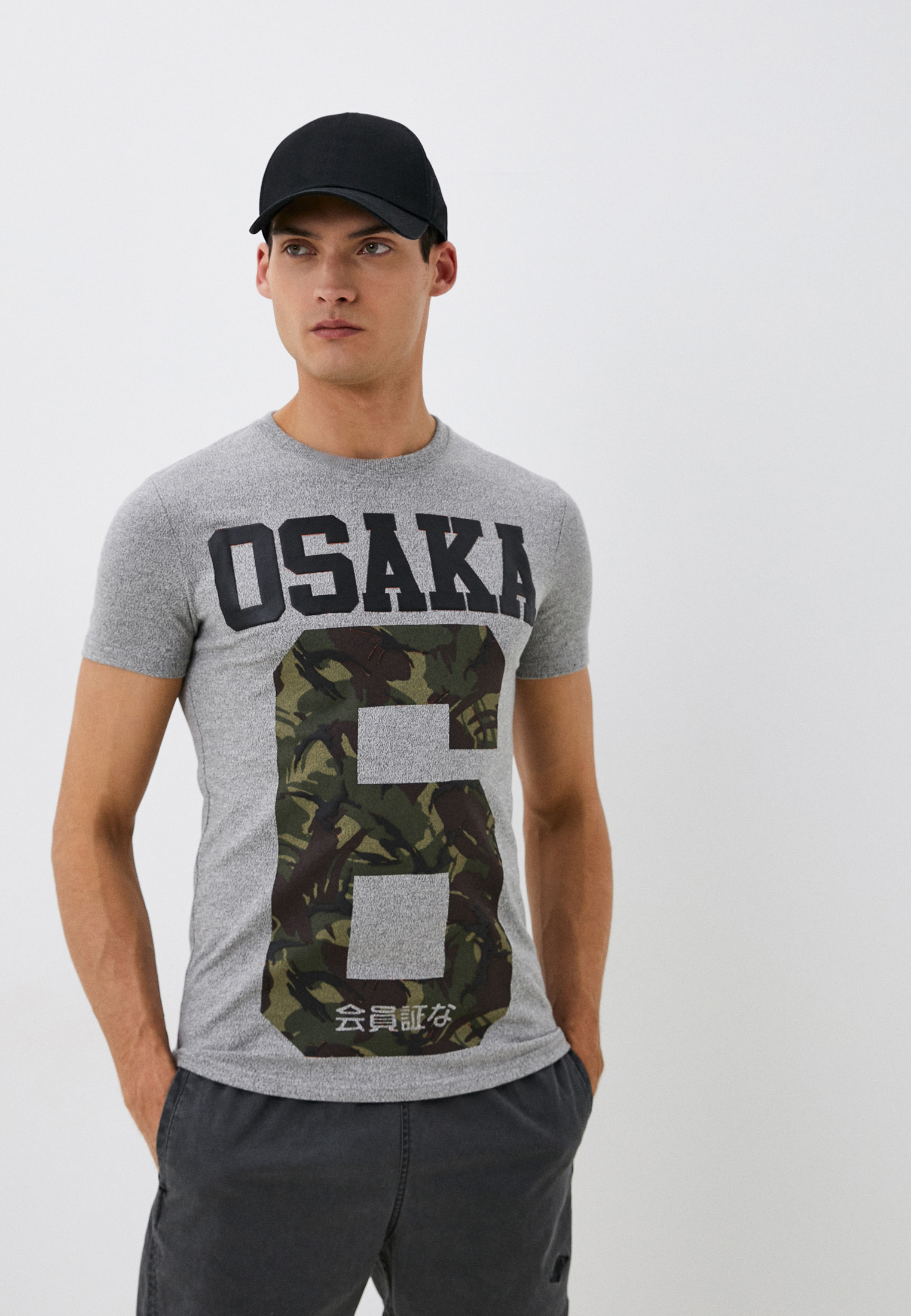 

Футболка мужская Superdry M1011638A серая M, Серый, M1011638A