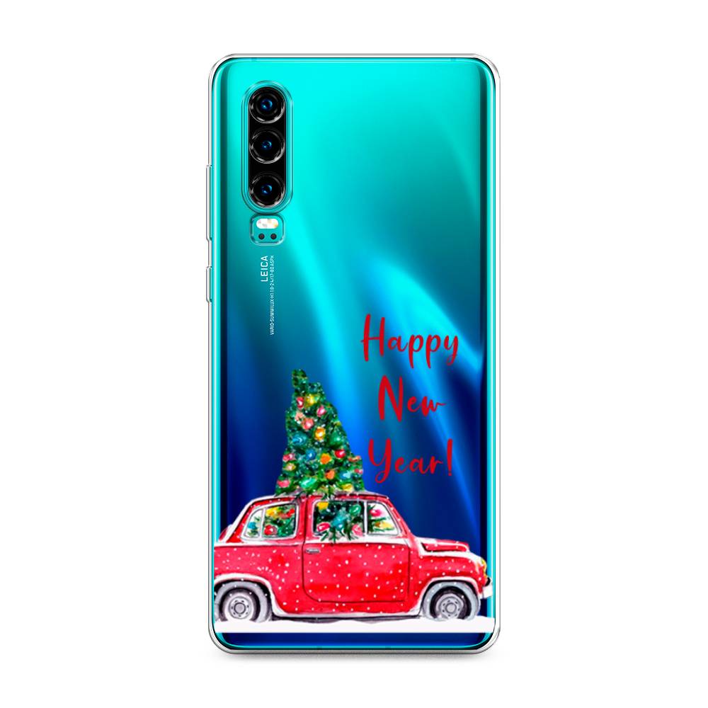 

Чехол на Huawei P30 "Happy New Year", Красный;зеленый, 68550-5