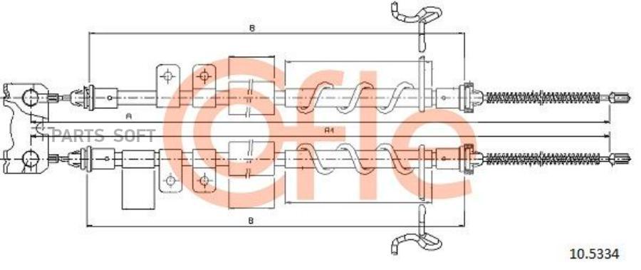 

Cofle 92.10.5334 Трос Стояночного Тормоза