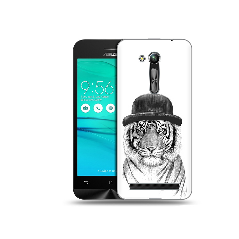 

Чехол MyPads Tocco для Asus ZenFone Go (ZB452KG) тигр британец, Прозрачный, Tocco