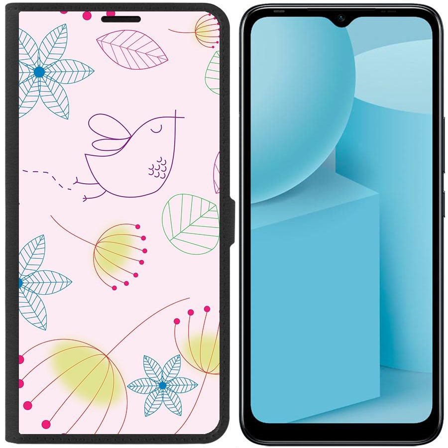 

Чехол-книжка Eco для Infinix Hot 12i Цветочный паттерн 5 (черный)