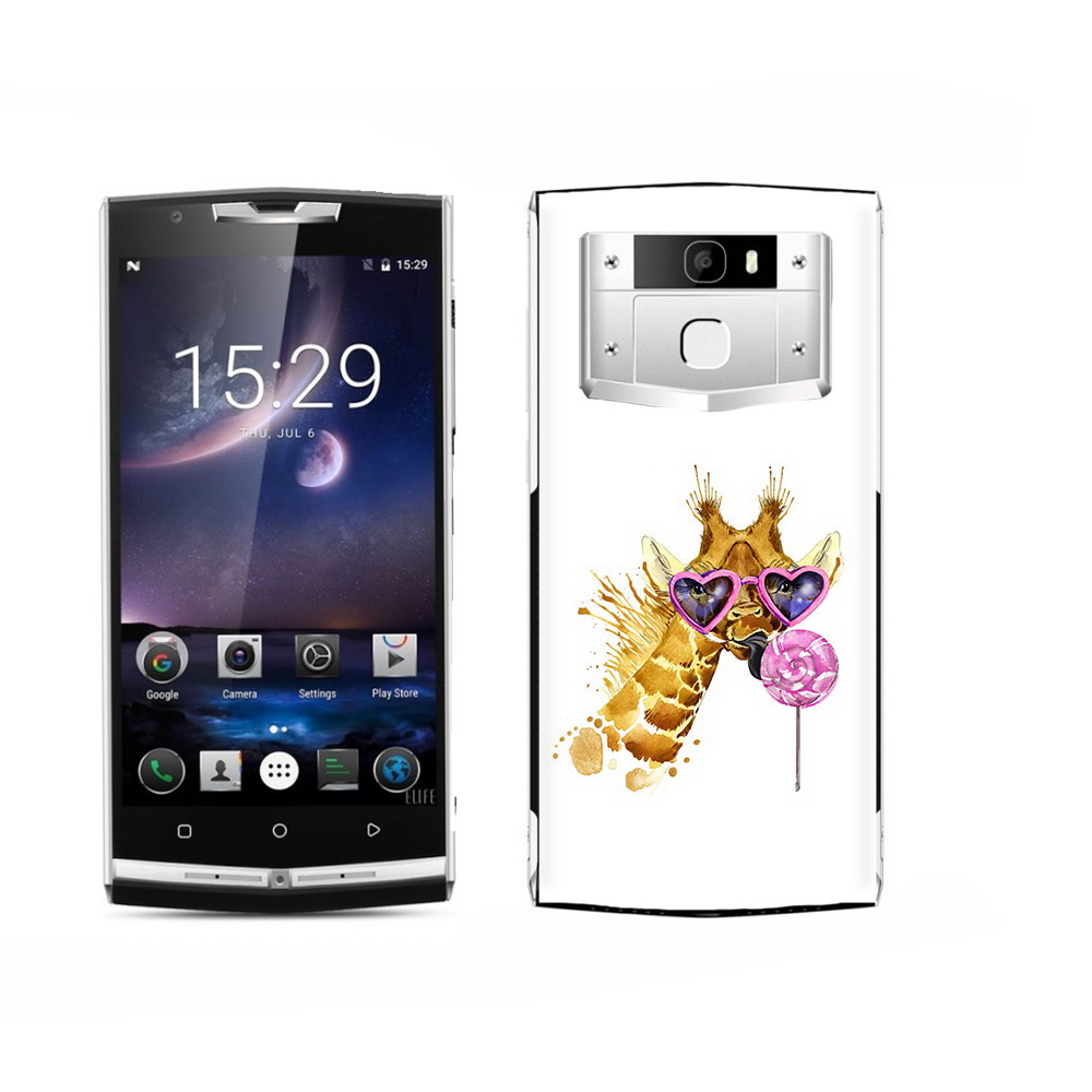 

Чехол MyPads Tocco для Oukitel K15 Plus акварельный жираф, Прозрачный, Tocco