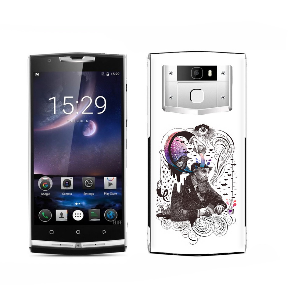 

Чехол MyPads Tocco для Oukitel K15 Plus абстракция думающий мужчина, Прозрачный, Tocco
