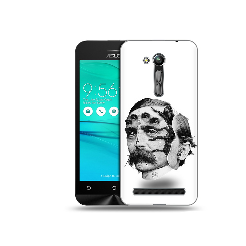 

Чехол MyPads Tocco для Asus ZenFone Go (ZB452KG) страшное лицо мужчины, Прозрачный, Tocco