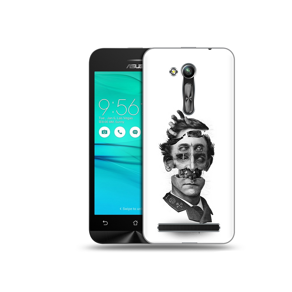 

Чехол MyPads Tocco для Asus ZenFone Go (ZB452KG) страшное лицо абстракция, Прозрачный, Tocco