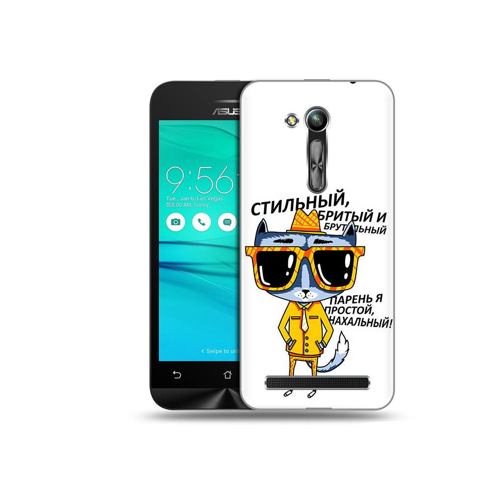 

Чехол MyPads Tocco для Asus ZenFone Go (ZB452KG) стильный кот, Прозрачный, Tocco