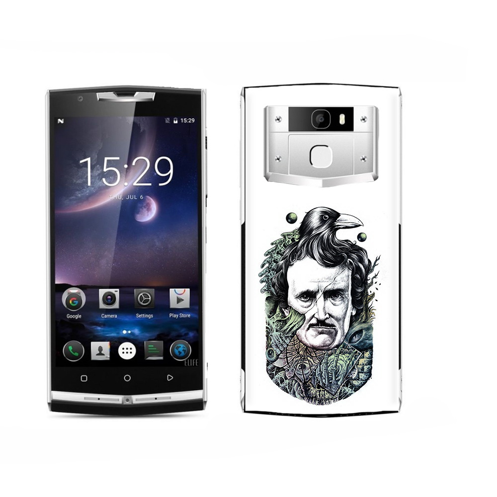 

Чехол MyPads Tocco для Oukitel K15 Plus Эдгар Аллан с вороном, Прозрачный, Tocco
